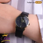 ساعت مچی ست زنانه و مردانه سولیدا چرمی مشکی کد 1128 - Image 6