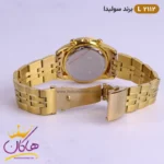 ساعت مچی ست سولیدا فلزی طلایی صفحه مشکی کد 2112 - Image 9