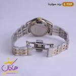 ساعت مچی ست زنانه و مردانه سولیدا نقره ای طلایی کد 2116 - Image 6