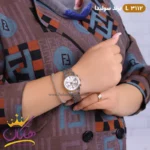 ساعت مچی ست زنانه و مردانه سولیدا نقره ای رزگلد کد 3112 - Image 8