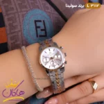 ساعت مچی ست زنانه و مردانه سولیدا نقره ای رزگلد کد 3112 - Image 7