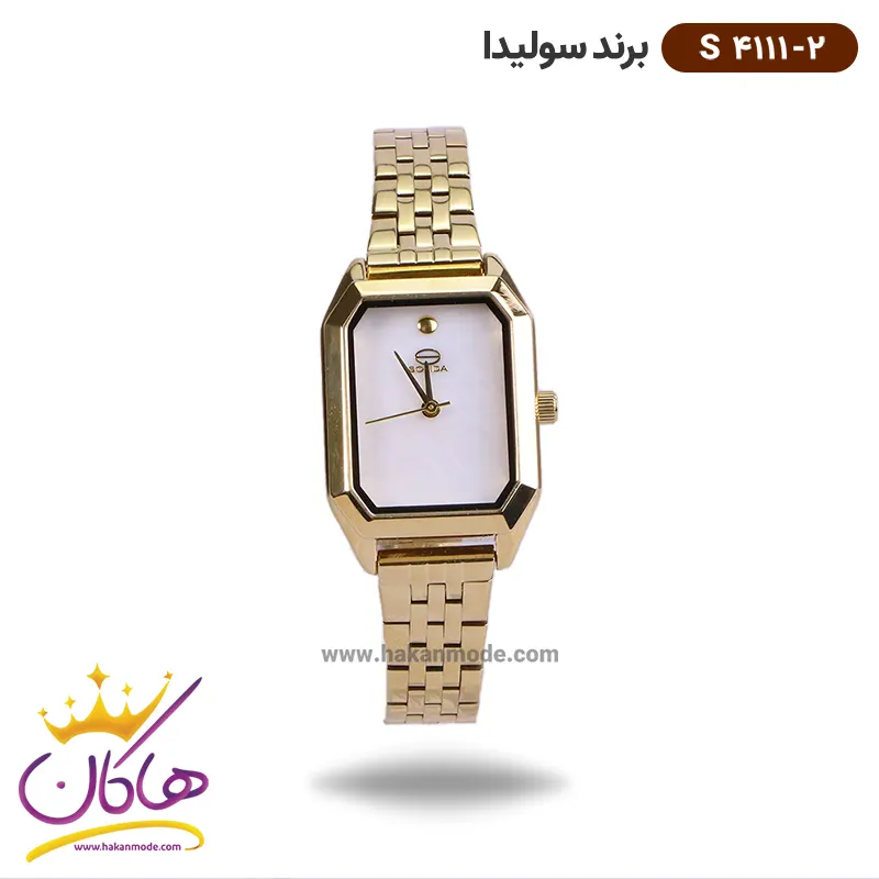 solida-watch-code-S-4111.2-1.webp ساعت مچی سولیدا زنانه فلزی طلایی چند ضلعی S4111/2 - Image 1