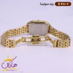 ساعت مچی سولیدا زنانه فلزی طلایی چند ضلعی S4111/2 - Image 3