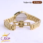 ساعت سولیدا زنانه استیل طلایی صفحه سرمه ای S4115/4 - Image 3