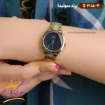 ساعت سولیدا زنانه استیل طلایی صفحه سرمه ای S4115/4 - Image 2