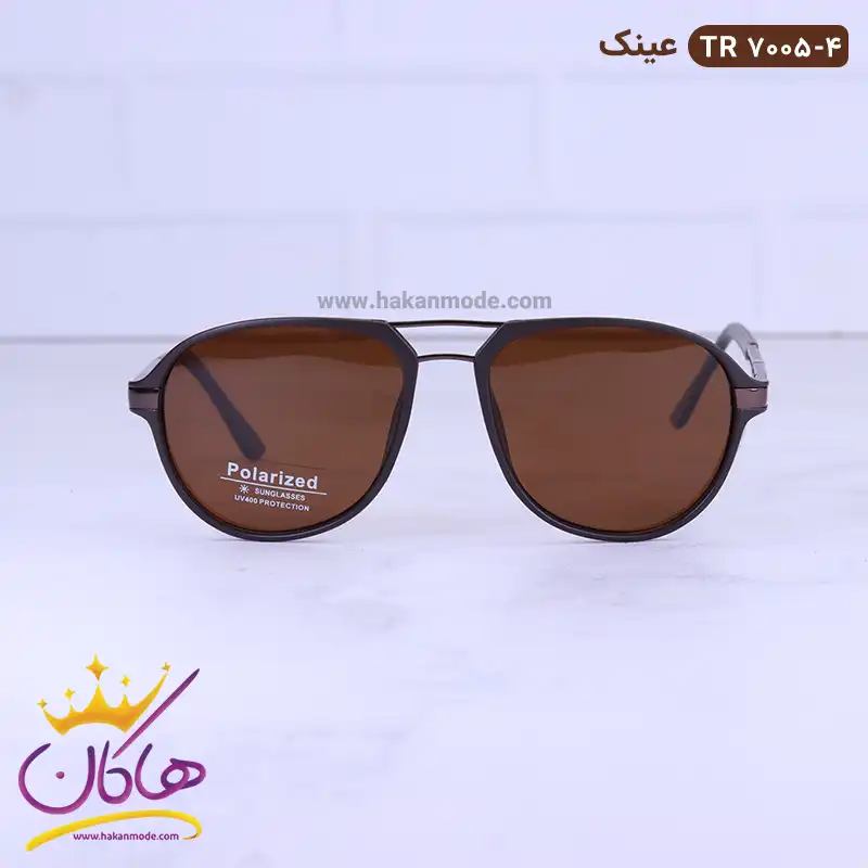 sunglasses-code-TR-7005.41.webp عینک آفتابی مردانه خلبانی قهوه ای TR 7005/4 - Image 1
