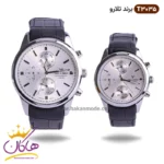 ساعت ست تلارو بند چرم مشکی صفحه سفید T 3035