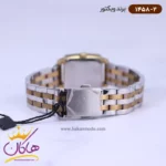 ساعت ویکتور زنانه فلزی نقره ای طلایی صفحه مربع 1458/2 - Image 3