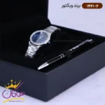 ساعت ویکتور زنانه فلزی نقره ای صفحه سورمه ای 1461/2 - Image 2