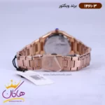 ساعت ویکتور زنانه فلزی قاب چند ضلعی رزگلد 1461/3 - Image 3
