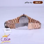 ساعت ویکتور زنانه فلزی قاب چند ضلعی رزگلد 1461/3 - Image 2