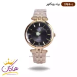 ساعت ویکتور زنانه فلزی طلایی صفحه مشکی 1469/1