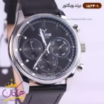 ساعت ویکتور مردانه بند چرم مشکی قاب نقره ای 1524/1 - Image 2
