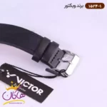 ساعت ویکتور مردانه بند چرم مشکی قاب نقره ای 1524/1 - Image 3