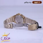 ساعت ویکتور زنانه فلزی طلایی قاب مربع نگینی 1552/2 - Image 2