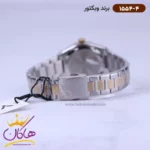 ساعت ویکتور زنانه فلزی نقره ای طلایی نگین دار 1554/4 - Image 3