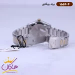 ساعت ویکتور زنانه فلزی نقره ای طلایی نگین دار 1554/4 - Image 2