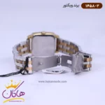 ساعت ویکتور زنانه فلزی نقره ای طلایی صفحه مربع 1458/2 - Image 2