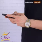 ساعت مردانه ویولت بند فلزی نقره ای طلایی 0401/2 - Image 5