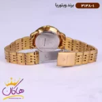 ساعت ویتوریا زنانه فلزی رزگلد صفحه سفید دور نگین 3138/1 - Image 3