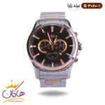 ساعت زارا مردانه بند فلزی کرنوگراف نقره ای رزگلد G3060/1