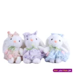 عروسک خرگوش پولیشی لباس گلی کد 4520/8