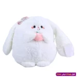 عروسک خرگوش سفید تپل متوسط کد 6602/39