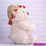 عروسک خرس ولنتاین کلاه گلی پولیشی کد 6604/4 - Image 4