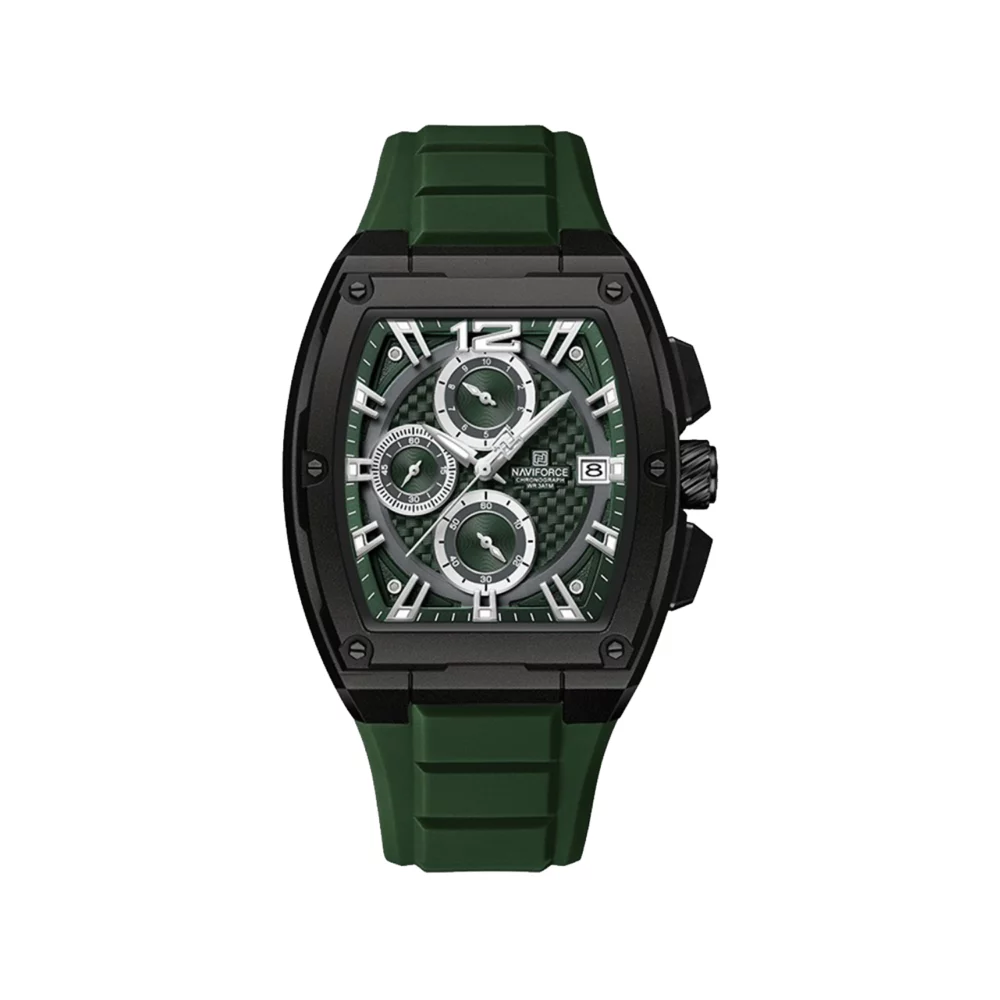 ساعت مچی نیوی فورس مردانه رابر سبز کرنوگراف NF8050-B.GN.GN