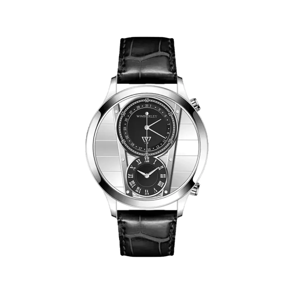 ساعت مچی ویمبرلی مردانه چرم مشکی قاب نقره ای WB-CL430G-H