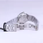 قفل ساعت مچی ویمبرلی زنانه فلزی نقره ای قاب نگین آبی WB-CS323L-J
