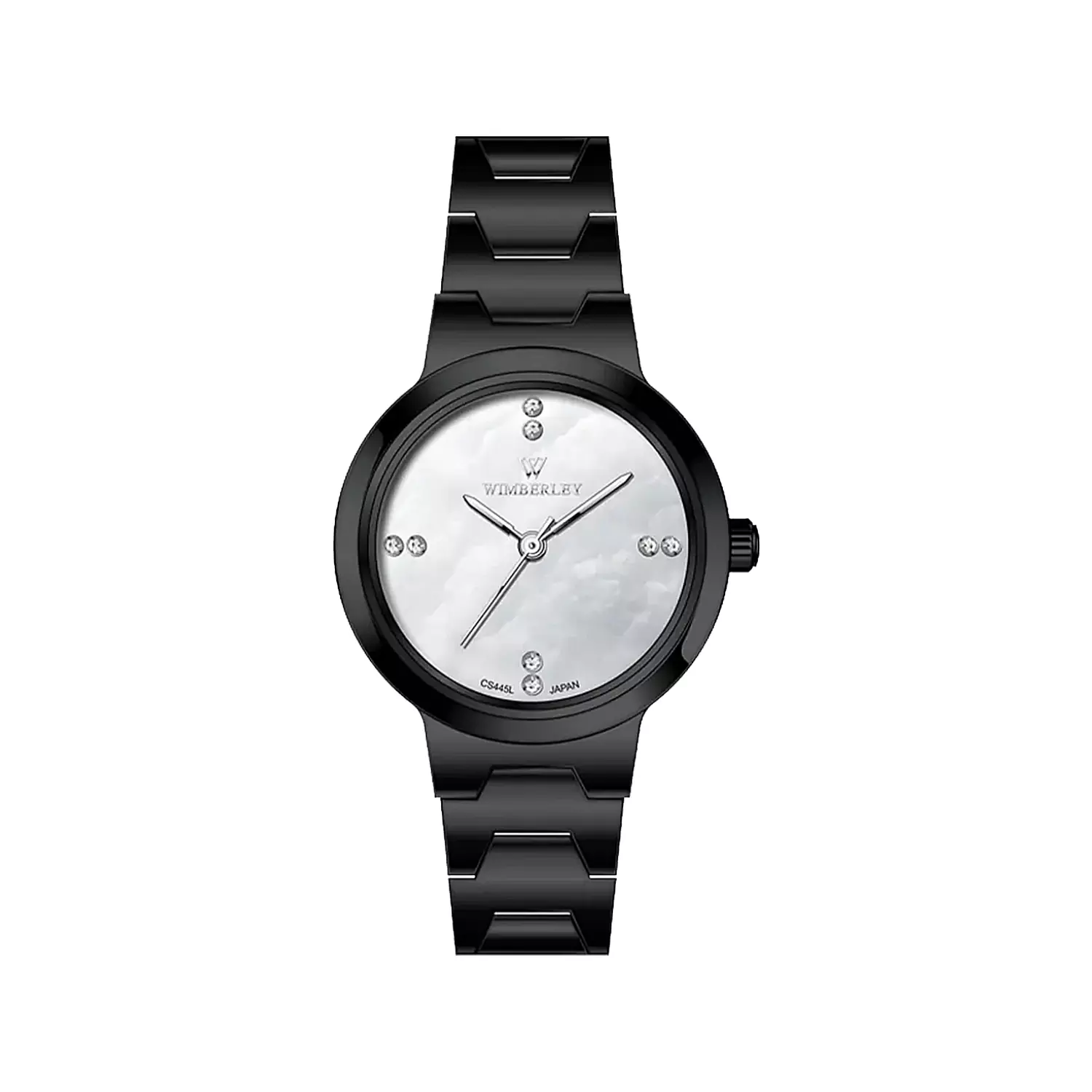ساعت عقربه ای ویمبرلی زنانه فلزی مشکی صفحه سفید WB-CS445L-W ساعت عقربه ای ویمبرلی زنانه فلزی مشکی صفحه سفید WB-CS445L-W