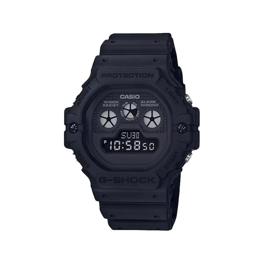 ساعت کاسیو جی شاک مردانه بند رابر مشکی دیجیتال DW-5900BB-1
