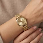 ساعت مچی عقربه ای اسپریت زنانه فلزی طلایی L 4112/3