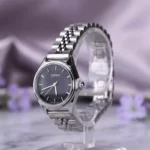ساعت مچی اسپریت زنانه فلزی نقره ای صفحه مشکی L 4112/6