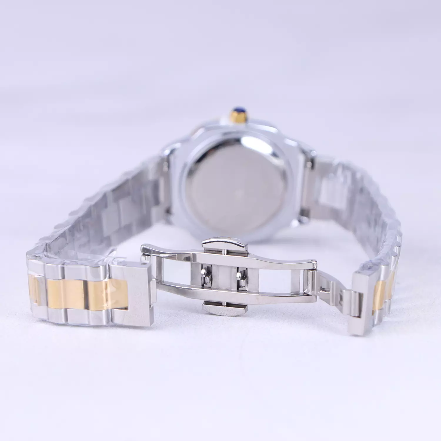 ساعت مچی اسپریت زنانه فلزی نقره ای طلایی صفحه مشکی L 4117/8