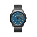 ساعت مچی مردانه جولیوس فلزی مشکی صفحه آبی JAH-126C