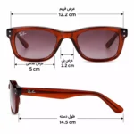 عینک آفتابی ری بن اورجینال کد RB 0502.50 - تصویر 7