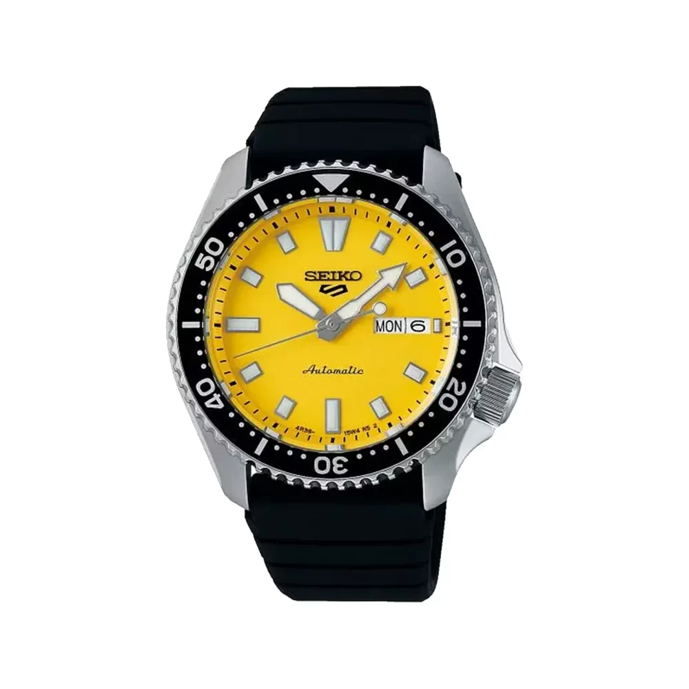 ساعت مچی مردانه سیکو بند رابر صفحه زرد اتوماتیک SRPL87K1