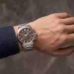ساعت مچی واینر مردانه فلزی صفحه قهوه ای کرنوگراف WA.16100