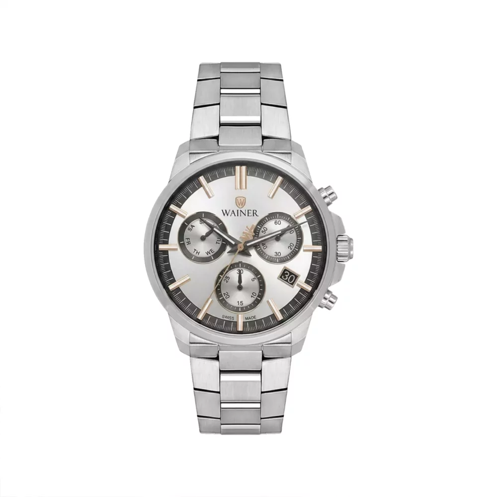 ساعت مچی واینر مردانه فلزی نقره ای کرنوگراف WA.16200-E