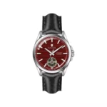 ساعت مچی واینر مردانه چرم صفحه قرمز اتوماتیک WA.25400-D