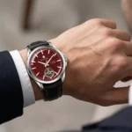 ساعت مچی واینر مردانه چرم صفحه قرمز اتوماتیک WA.25400-D