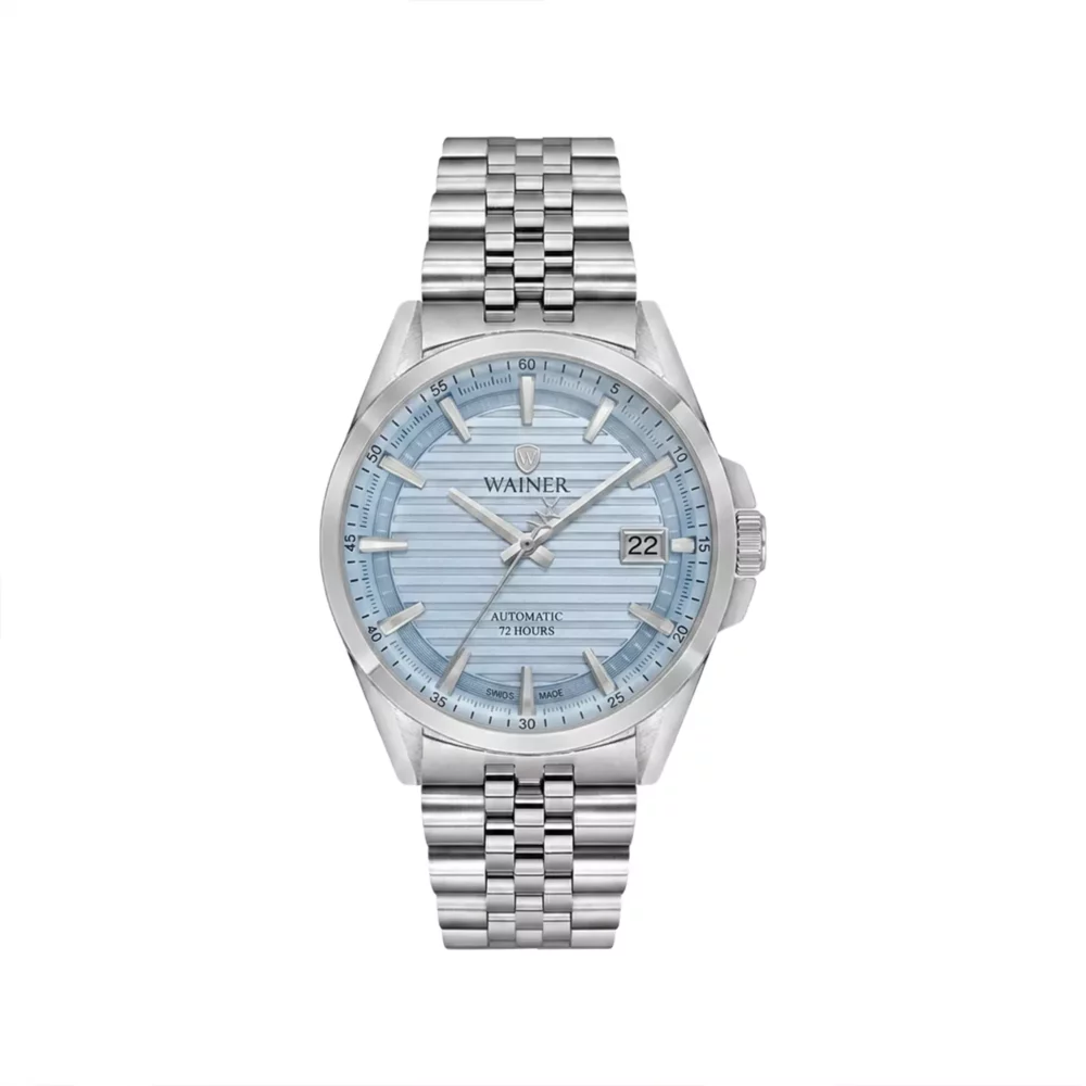ساعت مچی واینر مردانه فلزی صفحه آبی اتوماتیک WA.25401-D