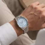 ساعت مچی واینر مردانه فلزی صفحه آبی اتوماتیک WA.25401-D