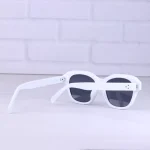 عینک آفتابی سلین زنانه فریم سفید عدسی مشکی PC 001/2 - تصویر 3