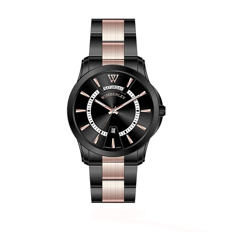 ساعت مچی ویمبرلی مردانه فلزی مشکی رزگلد WB-CS438G-U