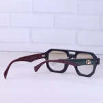 عینک آفتابی گوچی فریم زرشکی عدسی زرد 2486/2 - تصویر 3
