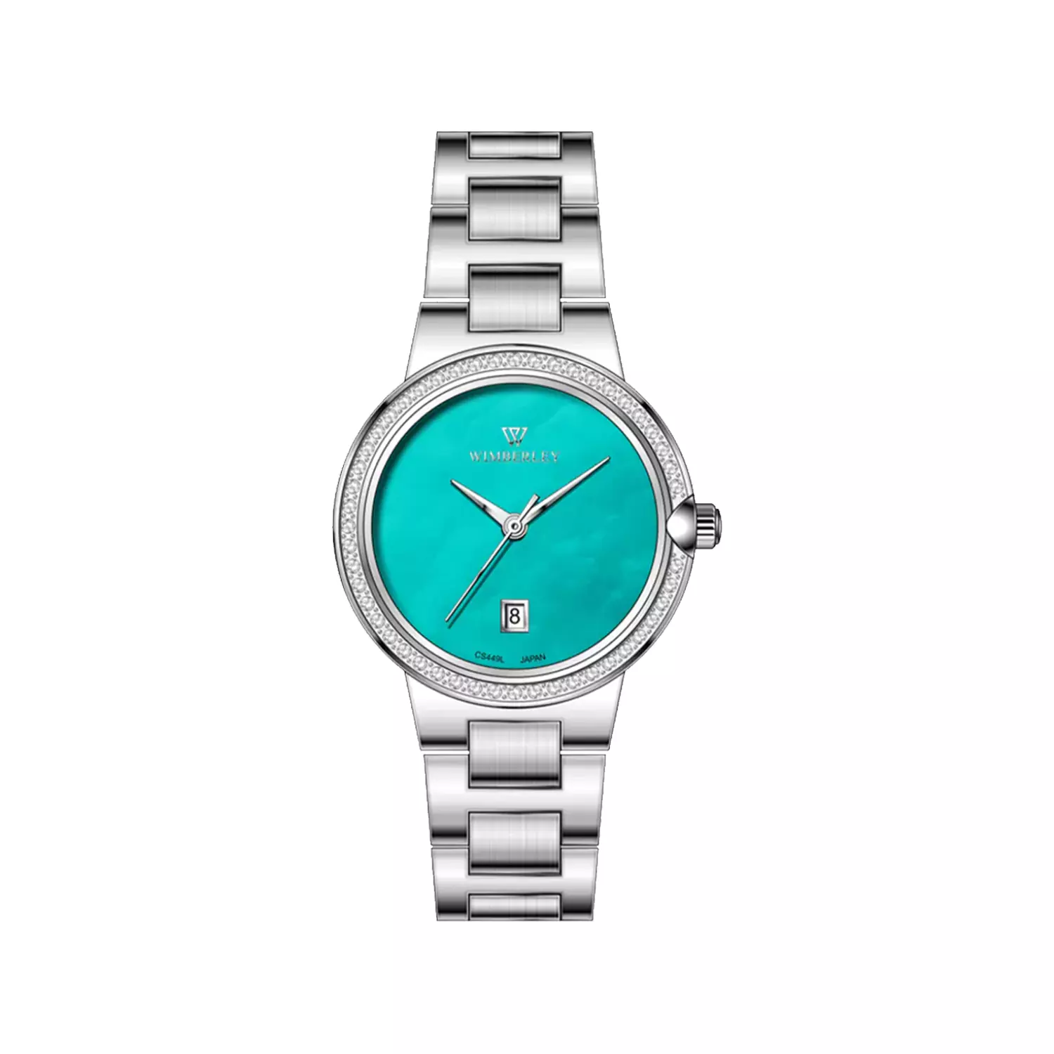 Wimberley-Watch-Code-WB-CS449L-G1.webp ساعت مچی ویمبرلی زنانه فلزی صفحه تیفانی WB-CS449L-G - تصویر 1