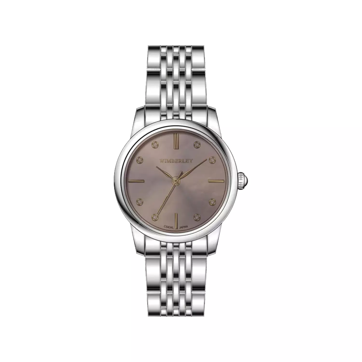 Wimberley-Watch-Code-WB-CS474L-I1.webp ساعت مچی ویمبرلی زنانه فلزی نقره ای صفحه کرم WB-CS474L-I - تصویر 1